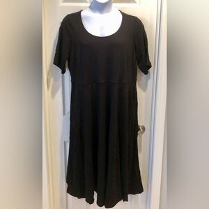 Torrid Black Midi Dress Crew Neck A-line